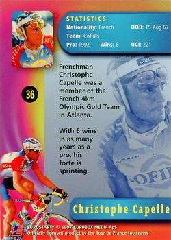 1997 Eurostar Tour de France #36 Christophe Capelle Back